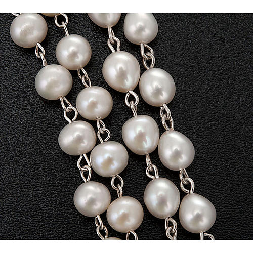Rosary in silver 925 with freshwater pearls 3