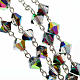 Rosenkranz 925 Silber, strass Kristalle, 6 mm schillernd s7