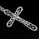 Rosario argento 925 grani strass azzurri 6 mm s3