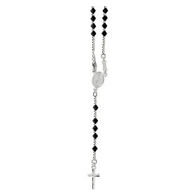 Rosary, 925 silver and strass, 4 colors