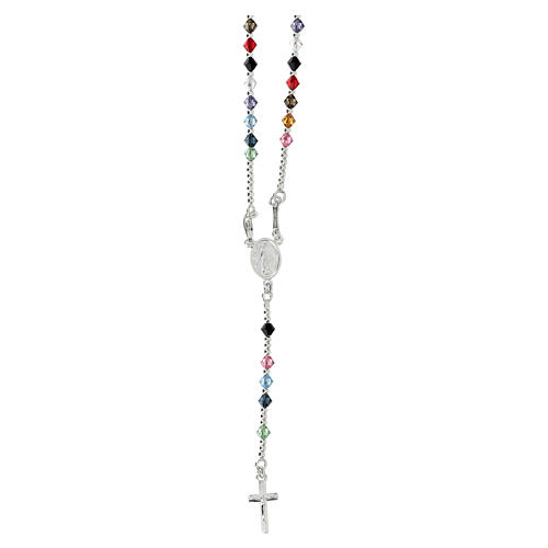 Rosary, 925 silver and strass, 4 colors 1