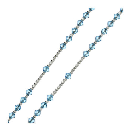 Rosary, 925 silver and strass, 4 colors 6
