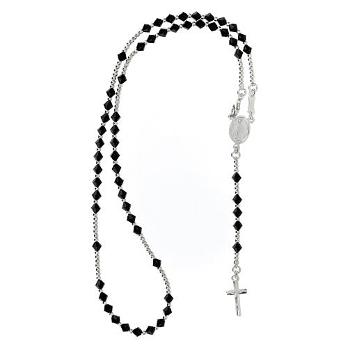 Rosary, 925 silver and strass, 4 colors 8