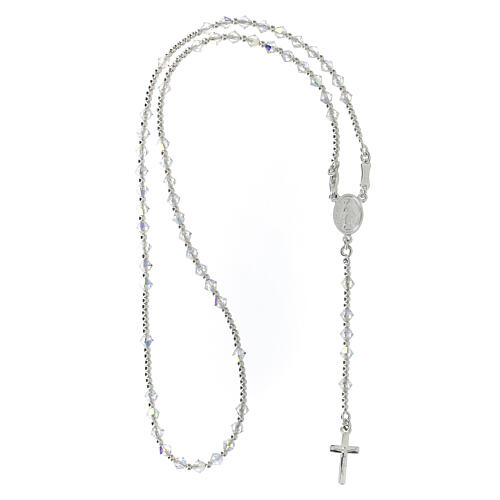 Rosary, 925 silver and strass, 4 colors 10