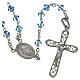 Rosary beads in silver and strass 0,2in aqua s1