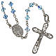 Rosary beads in silver and strass 0,2in aqua s2
