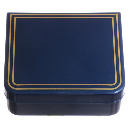 Rosary beads in silver and strass 0,2in black 10