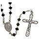 Rosary beads in silver and strass 0,2in black s1