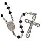 Rosary beads in silver and strass 0,2in black s2