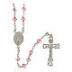 Rosary beads in silver and strass 0,2in pink s2