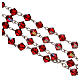Rosario Argento strass 5mm rosso s3