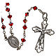 Rosary beads in silver and strass 0,2in red s1