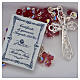 Rosary beads in silver and strass 0,2in red s5