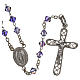 Rosary beads in silver and strass 0,2in amethyst s1