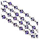 Rosary beads in silver and strass 0,2in amethyst s3