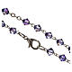 Rosary beads in silver and strass 0,2in amethyst s4