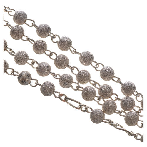 Rosary beads in silver Good Shepherd cross Pope Francis 0,16in 3