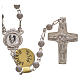 Rosary beads in silver Good Shepherd cross Pope Francis 0,16in s1