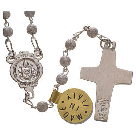 Terços Prata: Terço prata 925 cruz Bom Pastor Papa Francisco 4 mm Terços Prata: Terço prata 925 cruz Bom Pastor Papa Francisco 4 mm