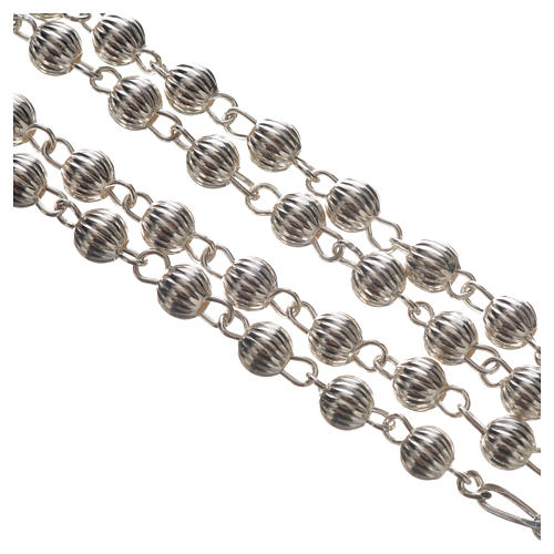 Rosary beads in silver, Pope Francis 3
