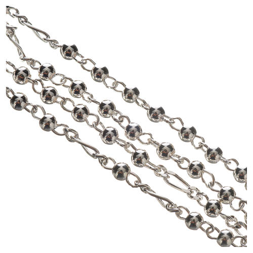 Rosary beads in silver, Pope Francis 0,12in 8