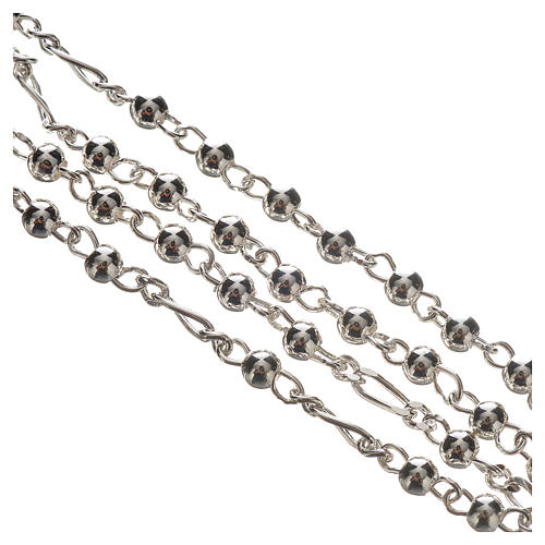 Rosary beads in silver, Pope Francis 0,12in 3