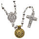 Rosary beads in silver, Pope Francis 0,12in s7