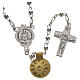 Rosary beads in silver, Pope Francis 0,12in s2