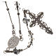 Rosary beads in rhodium-plated sterling silver and strass 0,2 s2