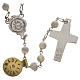 Rosary beads in sterling silver and mother-of-pearl, Pope Franci s2