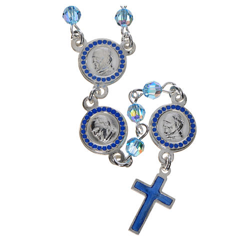 Pope Francis rosary in 800 silver and strass 1