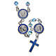 Pope Francis rosary in 800 silver and strass s1