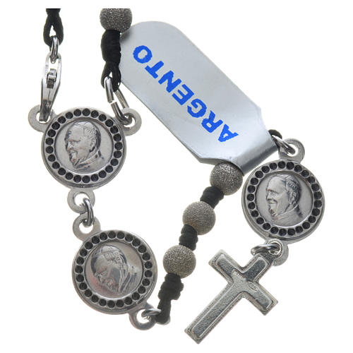 Pope Francis rosary in 800 silver, diamond-cut grains 1