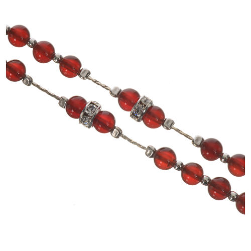 Rosary in 925 silver and carnelian 8