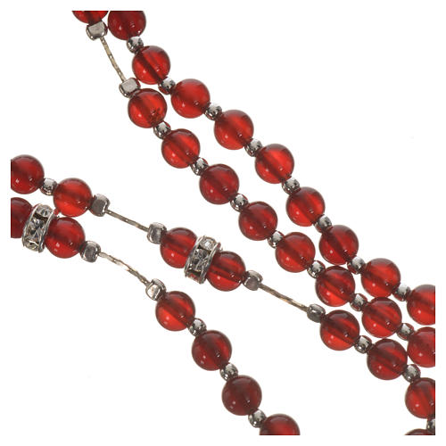 Rosary in 925 silver and carnelian 9