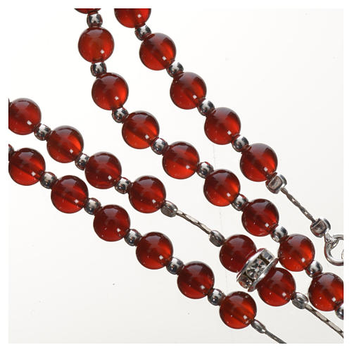Rosary in 925 silver and carnelian 15