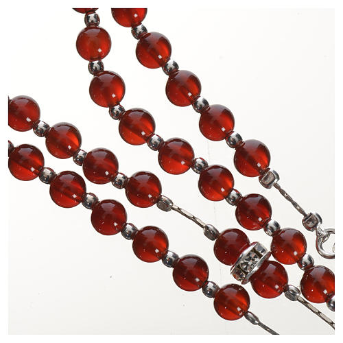 Rosary in 925 silver and carnelian 4