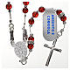 Rosary in 925 silver and carnelian s13