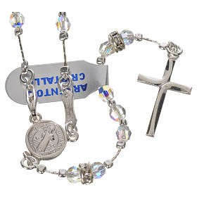 Rosary beads in 925 silver and transparent crystal