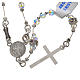 Rosary beads in 925 silver and transparent crystal s2