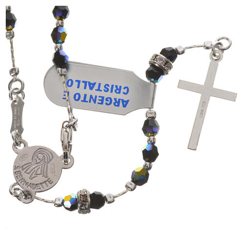 Rosary in 800 silver and black crystal 2