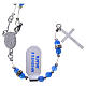 Rosary beads in 925 silver and blue agate, Miraculous Medal s2