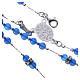 Rosary beads in 925 silver and blue agate, Miraculous Medal s4