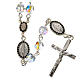 Rosary beads in 925 silver, transp strass, Miraculous Medal s1