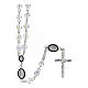 Rosary beads in 925 silver, transp strass, Miraculous Medal s1