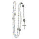 Rosary beads in 925 silver, transp strass, Miraculous Medal s4