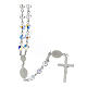 Rosary beads in 925 silver, transp strass, Miraculous Medal s2