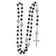 Rosary beads in 800 silver, black strass, Miraculous Medal s4