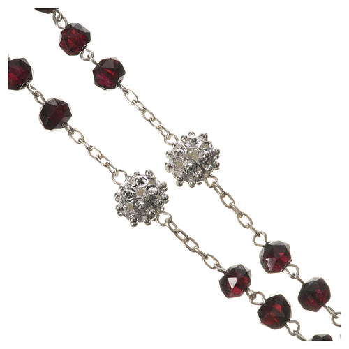 Rosary beads in 800 silver and garnet 3