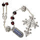 Rosary beads in 800 silver and garnet s1